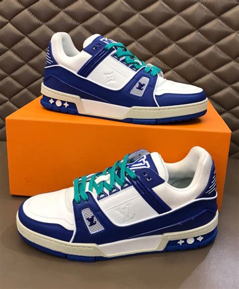 louis vuitton men's blue sneakers